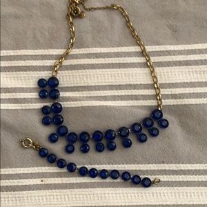 J. Crew royal blue jewelry set